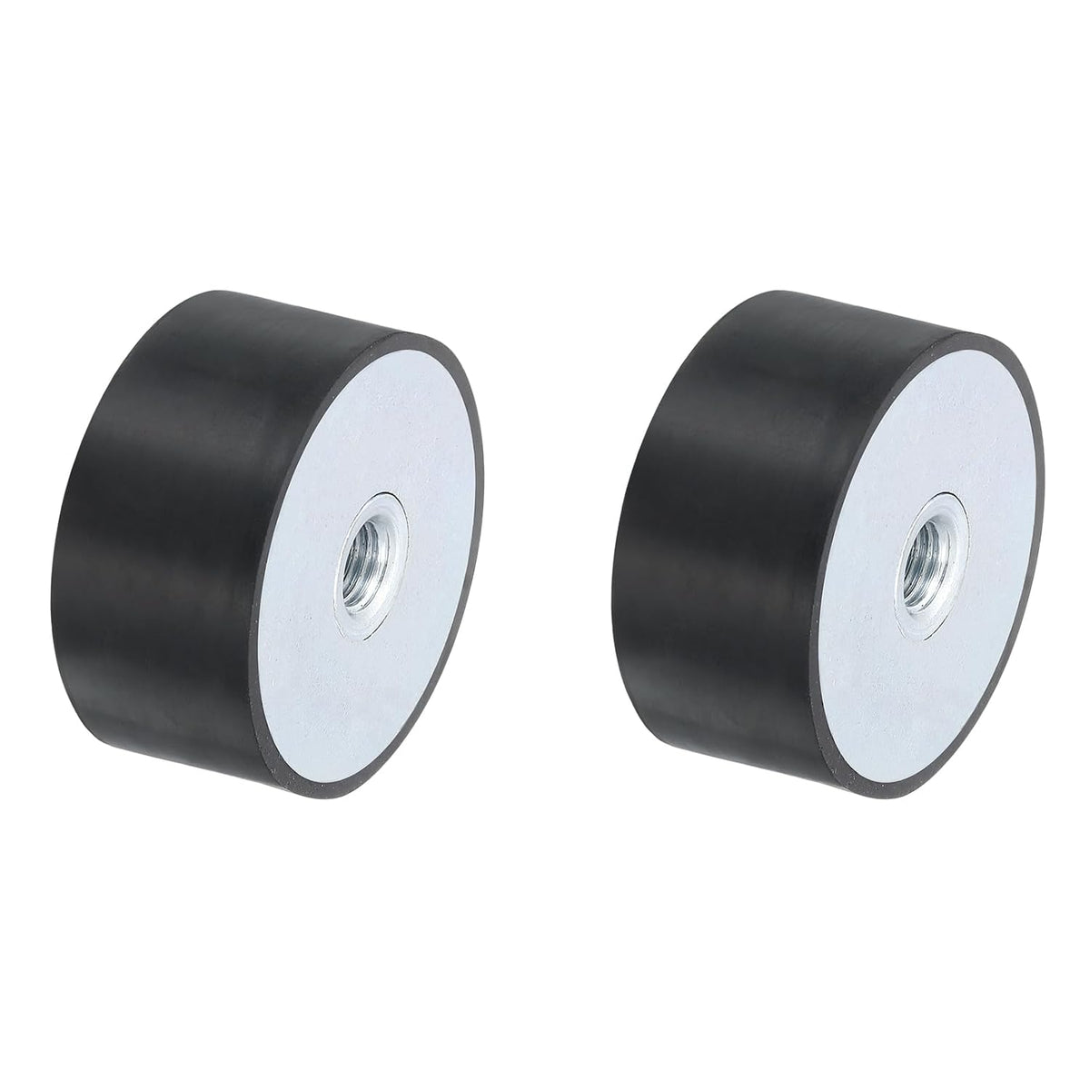 2Pcs 50 x 25mm M10 Female Thread Rubber Mounts, Vibration Isolator, Replaces Anti Vibration Pads Flat Silent Block Base Block