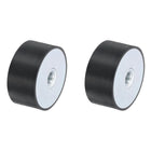 2Pcs 50 x 25mm M10 Female Thread Rubber Mounts, Vibration Isolator, Replaces Anti Vibration Pads Flat Silent Block Base Block