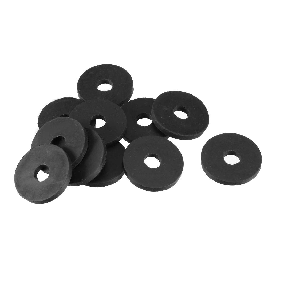 Rubber Flat Washers 18mm OD 5mm ID 2mm Thickness for Faucet Pipe Water Hose, Pack of 10