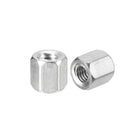 M5 x 0.8-Pitch 8mm Length Coupling Nuts, 5pcs 304 Stainless Steel Metric Hex Rod Coupling Nuts