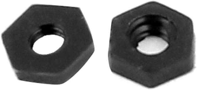 Pemantian Besi Baling Putar M2 Insert Lock Screw Fastener Nylon Besi Heks Hitam 100pcs