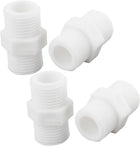 4 Pcs Plastic Piping Hose Fitting Straight Connector 1/2PT to 1/2PT