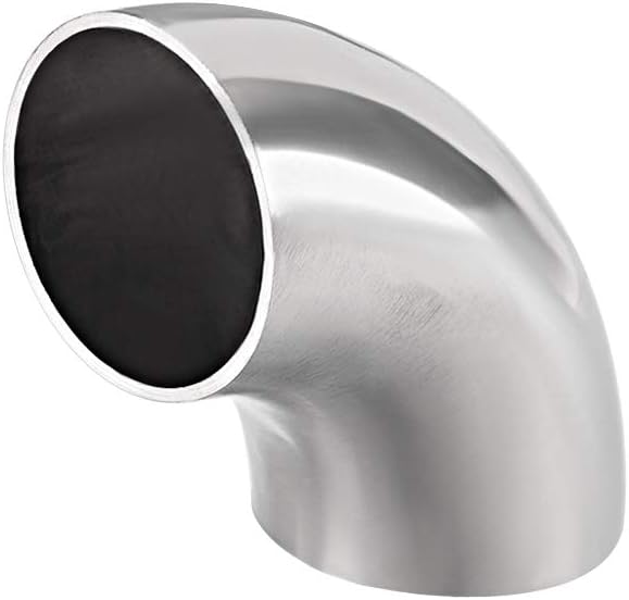 Stainless Steel 304 Pipe Fitting Long Radius 90 Degree Elbow Butt-Weld 1-1/2-inch OD 1.5mm Thick Pipe Size