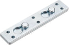 No-Mortise Bed Rail Fittings Bracket Connector 12.3 x 2.6cm Silver Tone
