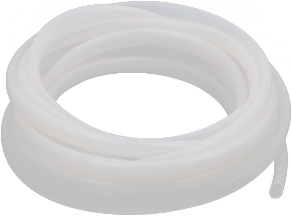 8mm x 10mm Beige Silicone Tube Water Air Pump Hose Pipe 5M Length