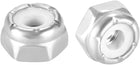 4#-40 Nylon Insert Hex Lock Nuts, 304 Stainless Steel, Plain Finish, Pack of 20