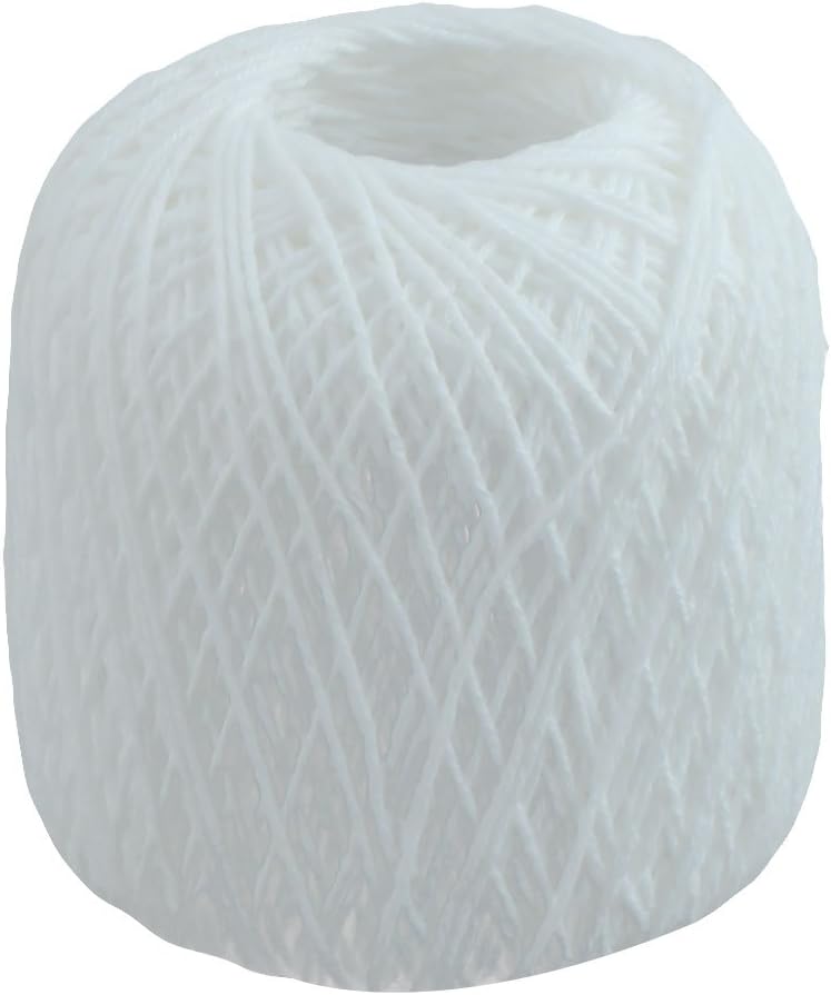 LinkMejor Cotton Hand Knitting Weaving Tatting Crochet Glove Sweater Yarn Thread White
