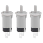 Refrigerator Door Light Switch 10mm Momentary Fridge Switch Normally Closed PS-KA5 AC 250V 1A Grey 3pcs
