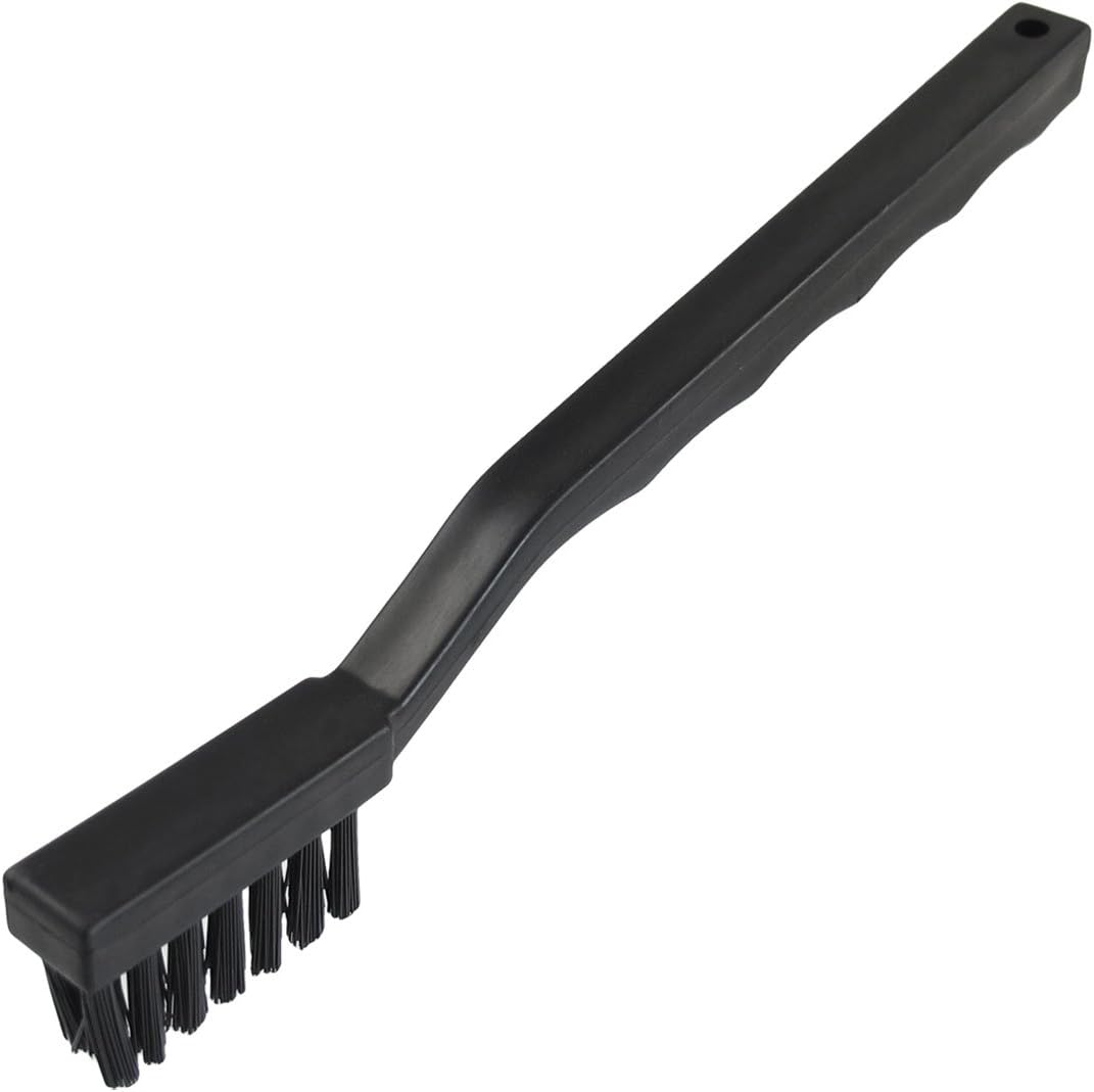 Black Plastic Grip 3 Rows Bristles Anti Static ESD Brush PCB Cleaner 6.9"