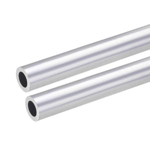 6063 Aluminum Round Tube, 22mm OD 14mm Inner Dia 300mm Length Seamless Straight Tubing 2 Pcs