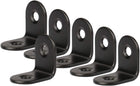 6pcs L Shaped Right Angle Bracket 20 x 20mm Stainless Steel Black Fastener Support Corner Connection Fastening Chair Wood Window Furniture
