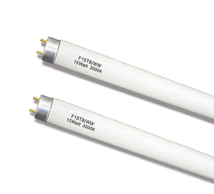 タイトル：LinkMejor (18インチ) F15T8/WW 蛍光ランプ 15ワット ソフトホワイト F15W-T8-KB 交換用ライトチューブ 3000K ホワイトT8 線形ランプ キッチン・バス用 17インチ 4ピンを除く