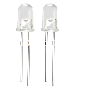1000pcs 5mm White LED Diode Lights Clear Round Transparent 3-3.4V 20mA Super Bright Lighting Bulb Lamps Electronic Component Light Emitting Diodes