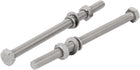 2 Set M8x130mm 304 Stainless Steel Hex Bolts w Nuts and Washers Assortment Kit