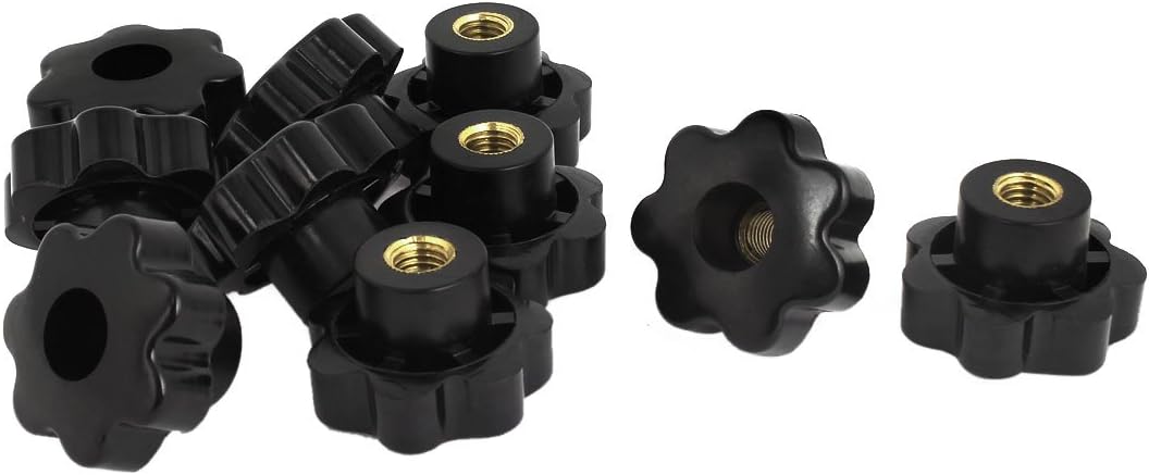 10 Pcs M12 Female Thread Star Clamping Screw Knobs 50mm Diameter
