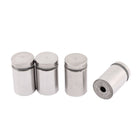 s16040700am0064 Stainless Steel Glass Wall Mount Standoff Screw Nail 19mm x 30mm 4 Pcs Silver Tone (Pack of 4)