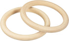 2Pcs Natural Wood Rings, 125mm/4.9inch Unfinished Smooth Macrame Circles Wooden Ring for Crafts DIY Projects Macrame Jewelry Pendant Making (15mm Thick)