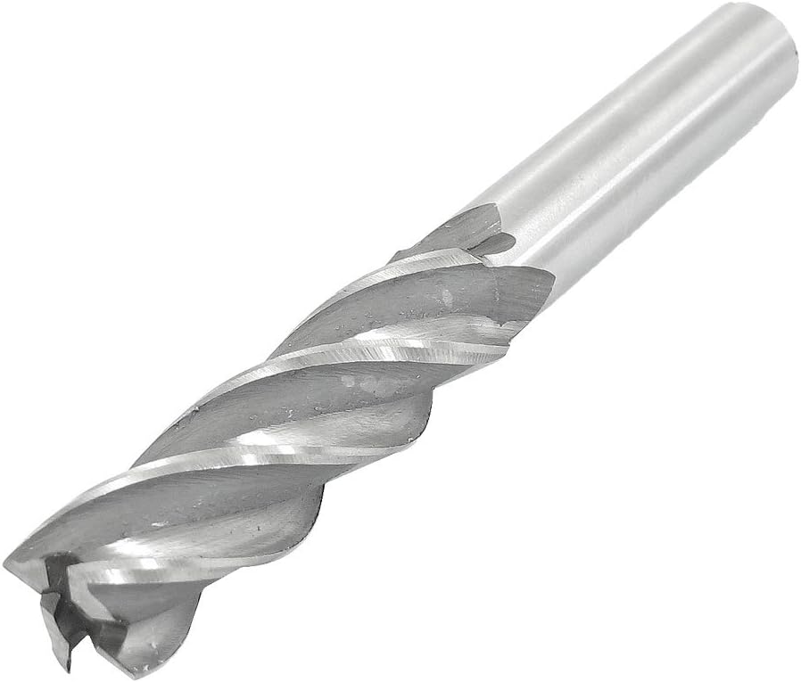 14mmx12mmx100mm 4 Flutes HSS-AL End Mill Milling Cutter Tool Straight Shank