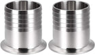 Clamp Hose Adapter 2.520 Inch Flange to 2 Inch Hose Barb Fitting 2 Pcs