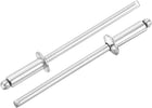 120Pcs 1/8" x 3/8" 304 Stainless Steel Dome-Head Blind Rivets, Open-End Type Blind Rivets for DIY, Sheet Metal, Automotive Repairs, Furniture, Boat, and Duct Work (Silver)