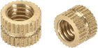 Knurled Insert Nuts, M6 x 6mm(L) x 8mm(OD) Female Thread Brass Assortment Kit, 20 Pcs