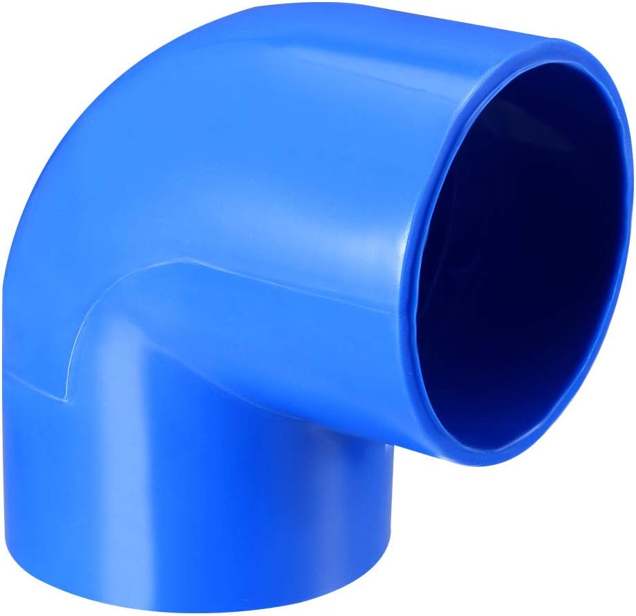 63mm Slip 90 Degree PVC Pipe Fitting Elbow Coupling Adapter Blue
