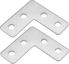 Flat Plate L Shape, 40mmx40mm, Stainless Steel 304 Angle Corner Brace Repair Brackets, Pack of 10