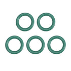 Fluorine Rubber O-Rings, 12mm OD 7.2mm ID 2.4mm Width FKM Seal Gasket for Machinery Plumbing, Green, Pack of 5