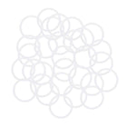 Silicone O-Rings, 20mm OD 17mm ID 1.5mm Width VMQ Seal Gasket for Compressor Valves Pipe Repair, White, Pack of 30