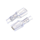100pcs 6.3mm Wire Terminals Connector Quick Splice Male Spade Connect with Insulating Sleeve