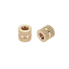 Knurled Insert Nuts, M4 x 6mm(L) x 6mm(OD) Female Thread Brass Embedment Assortment Kit, 100 Pcs