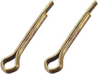 Split Cotter Pin - 2.5mm x 16mm (3/32 inch x 5/8 inch) Solid Brass 2-Prongs Gold Tone Fastener Clip Key 2Pcs