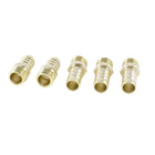 5 Pcs Brass 10mm Air Gas Pipe Hose Barb 1/4"PT Male Thread Connector Fittings