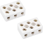 3 Way Ceramics Terminal Blocks High Temp Porcelain Ceramic Connectors 2pcs