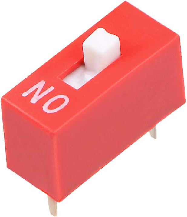 50 Pcs Red DIP Switch 1 Positions for Circuit Breadboards PCB