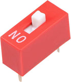 50 Pcs Red DIP Switch 1 Positions for Circuit Breadboards PCB