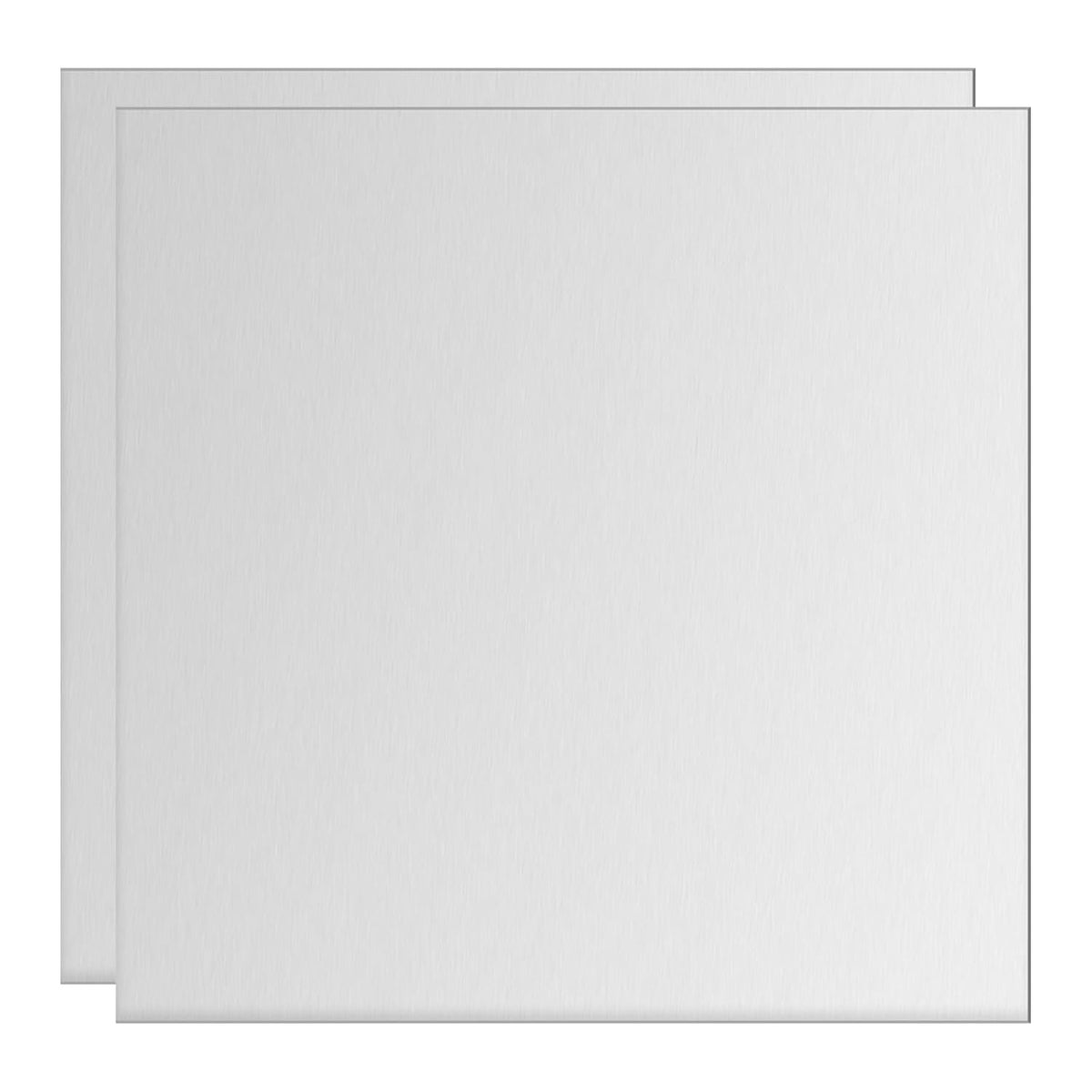 Aluminum Sheet, 2 Pcs 150mm x 150mm x 3mm Thickness Square 3003 Aluminum Plate for Industrial, Silver Tone