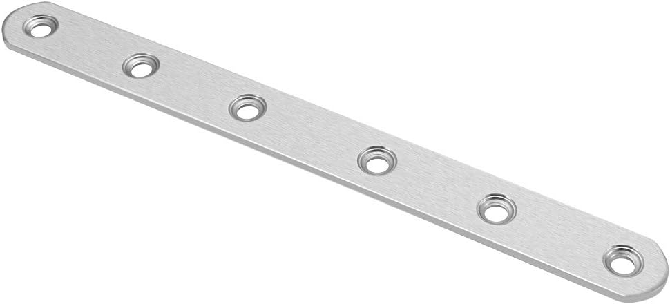 Repair Plate, 197mmx20mm, Flat Fixing Mending Corner Brace Bracket Connector, Pack of 8