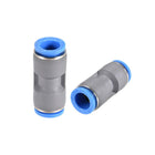Straight Push Connectors 12mm Quick Release Pneumatic Connector Plastic Union Pipe Tube Fitting Grey 2Pcs