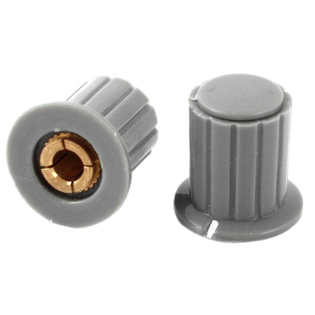 2 Pcs 16x16mm 4mm Shaft Dia Volume Control Potentiometer Knobs Caps