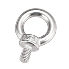 Lifting Eye Bolt M8 x 14mm Male Thread 304 Stainless Steel for Hanging, Pack of 2