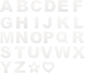 4 Inch Large Letter Stencils Alphabet Stencils, Star Stencil and Heart Stencil for Fabric Wall Arts Paper Home Decoration