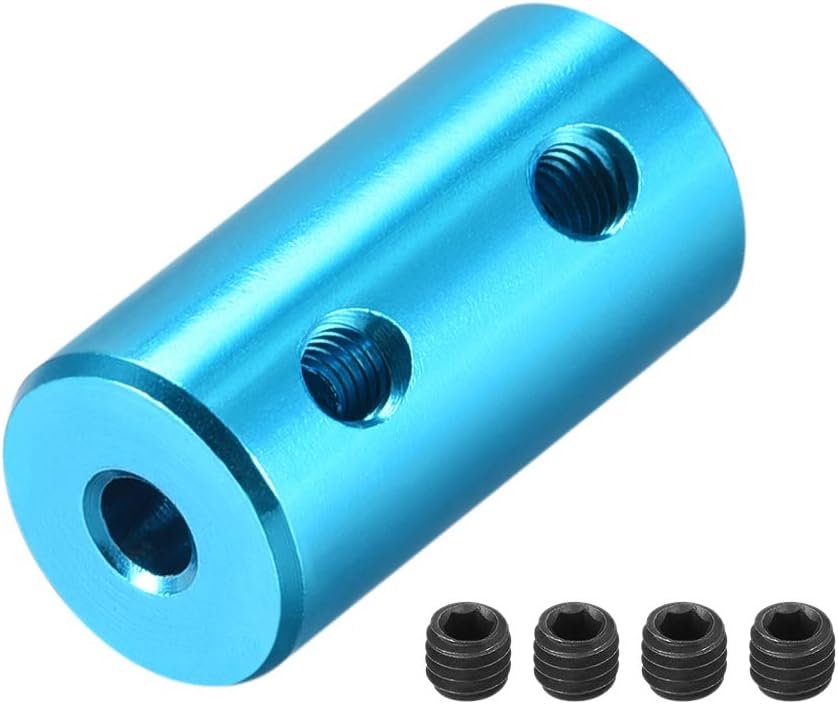 2mm to 3mm Bore Rigid Coupling Set Screw L20XD10 Aluminum Alloy,Shaft Coupler Connector,Motor Accessories,Light Blue,2pcs