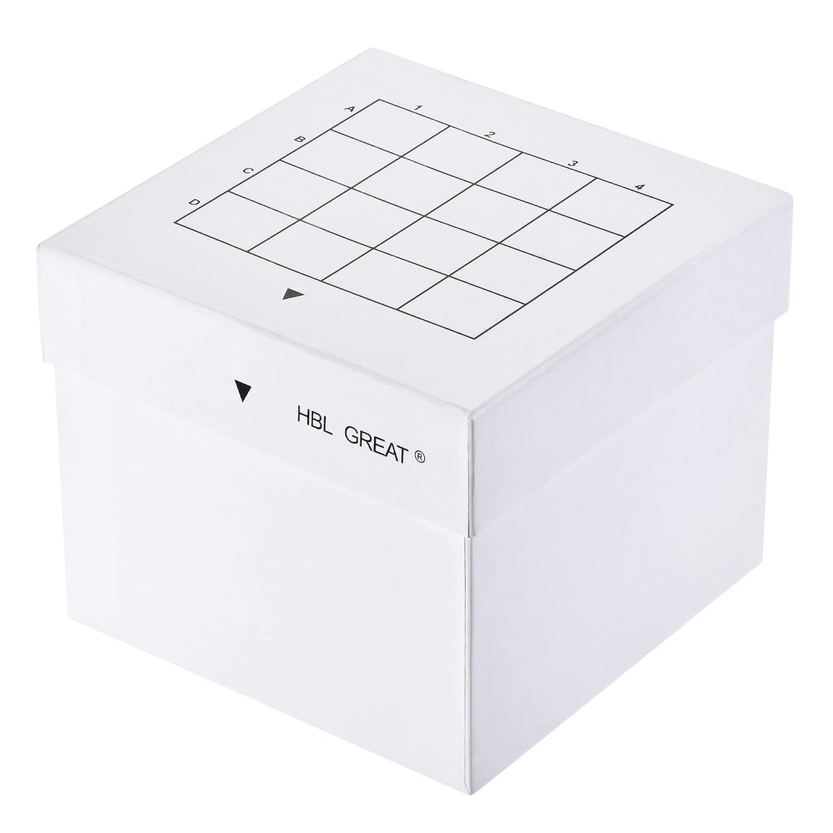 Centrifuge Tube Freezer Storage Box 16 Places Cardboard Cryogenic Holder Rack for 50ml Microcentrifuge Tubes Vials Samples, White 2pcs