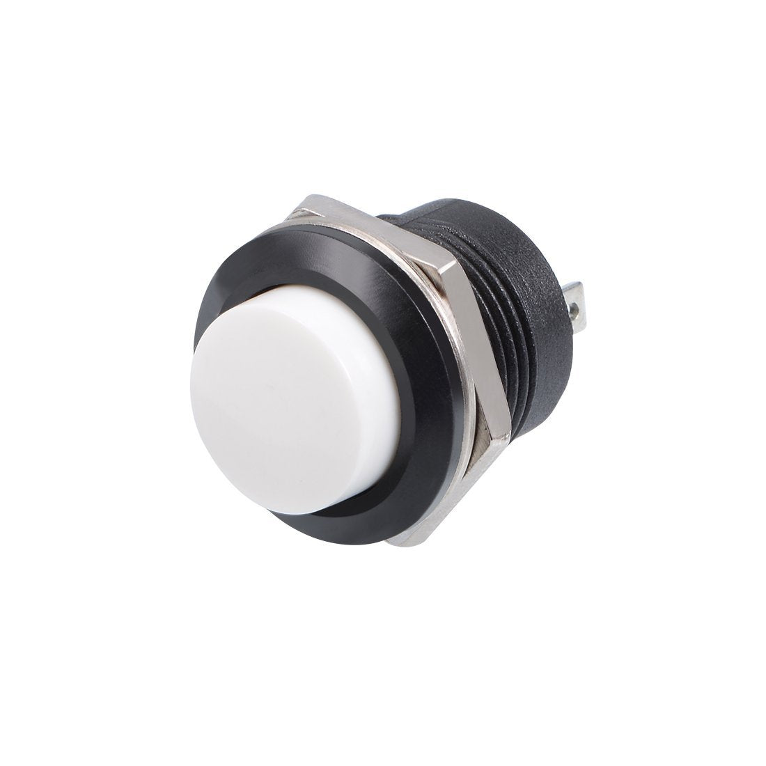 10Pcs,16mm White Momentary Push Button Switch Round Raised Button SPST 1 NO 1 NC