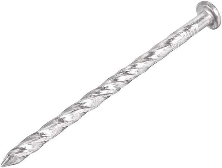 Spiral Deck Nails Stainless Steel Nail Spiral Shank 62mmx3mm(LxD), 80 Pcs