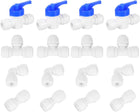 16Pcs Push to Connect Fittings Kit, 3/8" OD x 3/8" OD Air Hose Fittings Tube&Hose&Pipe Quick Connect Fitting (Ball Valve + Straight Coupling + Elbow Union + Tee Union) (10-10mm)