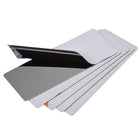 Blank Metal Card 80mm x 30mm x 0.4mm 201 Stainless Steel Plate Polishing Dark Gray 15 Pcs