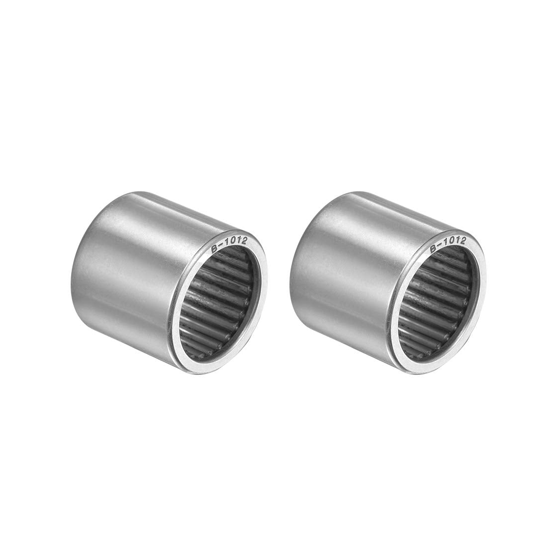 B1012 Needle Roller Bearings, Full Complement Drawn Cup, Open, 5/8-inch I.D. 13/16-inch OD 3/4-inch Width 7130N Static Load 4390N Dynamic Load 6200Rpm Limiting Speed 2pcs