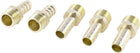 5 Pcs 1/4 PT Male Thread to 8mm Hose Barb Brass Straight Coupling Fitting 30mm Length